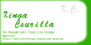 kinga csurilla business card